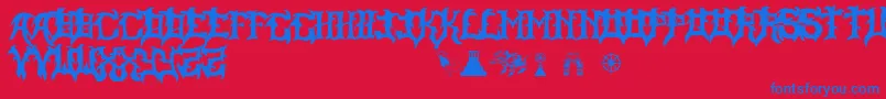 Шрифт SlayerDragon – синие шрифты на красном фоне