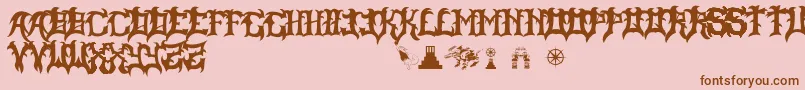 SlayerDragon Font – Brown Fonts on Pink Background
