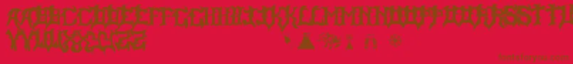 SlayerDragon Font – Brown Fonts on Red Background