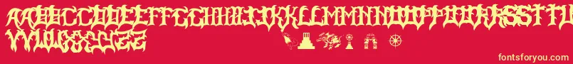 SlayerDragon Font – Yellow Fonts on Red Background