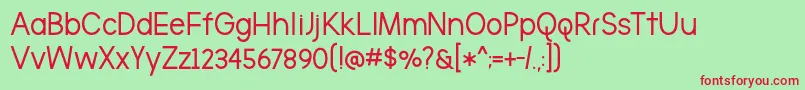 BmdTheBrooklynBold Font – Red Fonts on Green Background