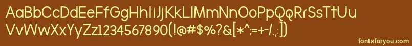 BmdTheBrooklynBold Font – Yellow Fonts on Brown Background
