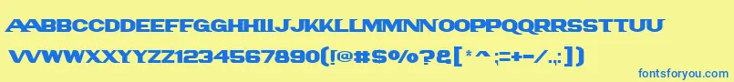 Panamlogotext Font – Blue Fonts on Yellow Background