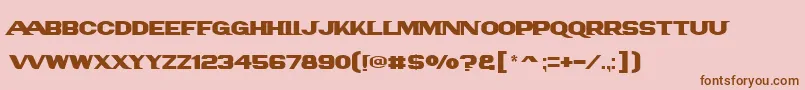 Panamlogotext Font – Brown Fonts on Pink Background