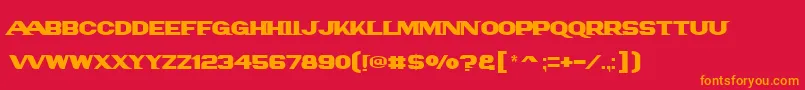 Panamlogotext Font – Orange Fonts on Red Background