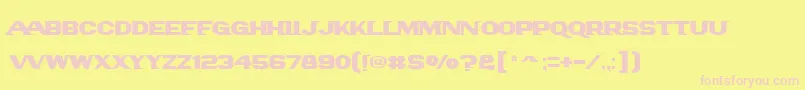 フォントPanamlogotext – ピンクのフォント、黄色の背景