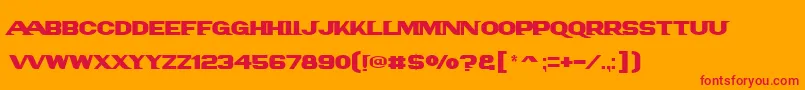 Panamlogotext Font – Red Fonts on Orange Background