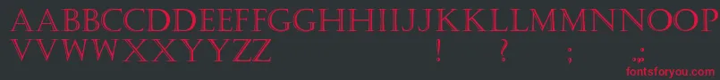 Kastellar Font – Red Fonts on Black Background