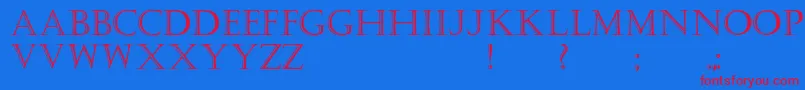 Kastellar Font – Red Fonts on Blue Background