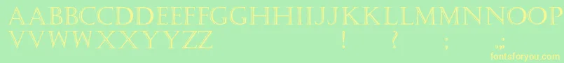 Kastellar Font – Yellow Fonts on Green Background