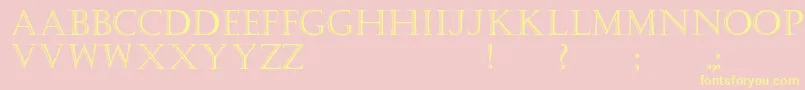 Kastellar Font – Yellow Fonts on Pink Background