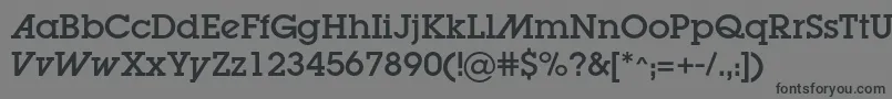 フォントLugaadc – 黒い文字の灰色の背景
