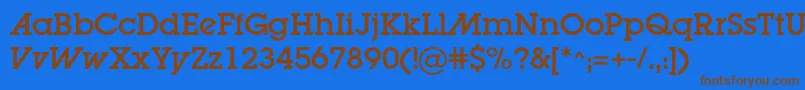 Шрифт Lugaadc – коричневые шрифты на синем фоне