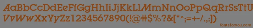 Шрифт Lugaadc – коричневые шрифты на сером фоне
