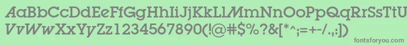Lugaadc Font – Gray Fonts on Green Background