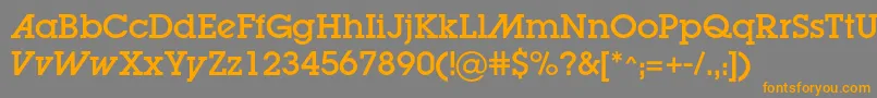 Lugaadc Font – Orange Fonts on Gray Background