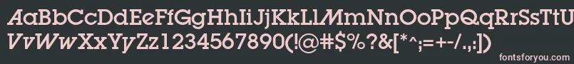 Шрифт Lugaadc – розовые шрифты на чёрном фоне