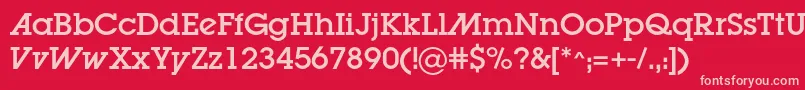 Шрифт Lugaadc – розовые шрифты на красном фоне