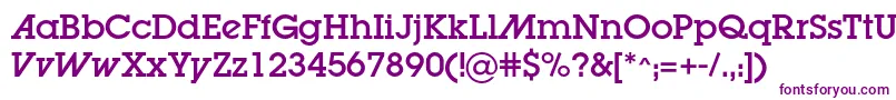 Lugaadc-fontti – violetit fontit valkoisella taustalla