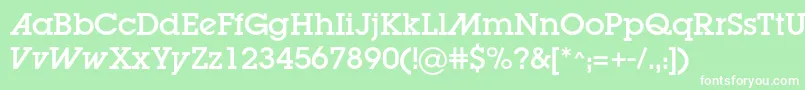 Lugaadc-fontti – valkoiset fontit vihreällä taustalla