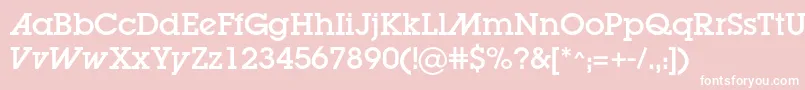 フォントLugaadc – ピンクの背景に白い文字