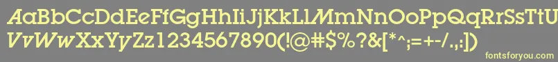 Шрифт Lugaadc – жёлтые шрифты на сером фоне