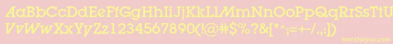 Шрифт Lugaadc – жёлтые шрифты на розовом фоне