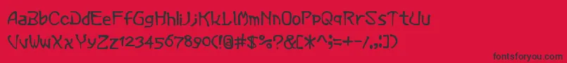 VerminMagic Font – Black Fonts on Red Background