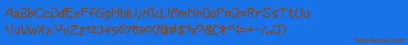 VerminMagic Font – Brown Fonts on Blue Background
