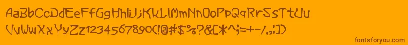 VerminMagic Font – Brown Fonts on Orange Background