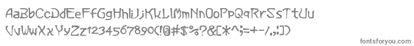 VerminMagic-fontti – harmaat kirjasimet valkoisella taustalla