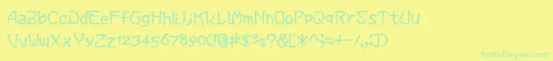VerminMagic Font – Green Fonts on Yellow Background