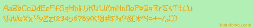 VerminMagic Font – Orange Fonts on Green Background