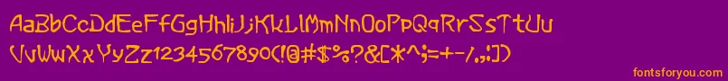 VerminMagic Font – Orange Fonts on Purple Background
