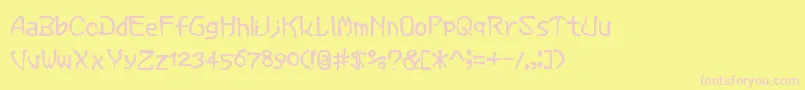 VerminMagic Font – Pink Fonts on Yellow Background