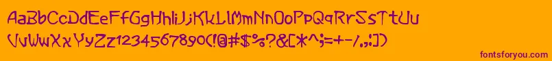 VerminMagic Font – Purple Fonts on Orange Background