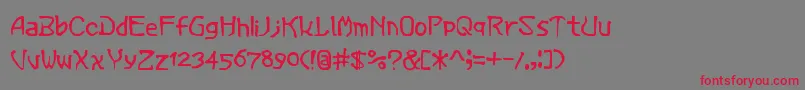 VerminMagic Font – Red Fonts on Gray Background