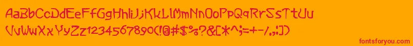 VerminMagic Font – Red Fonts on Orange Background