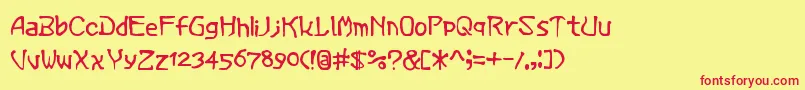 VerminMagic Font – Red Fonts on Yellow Background