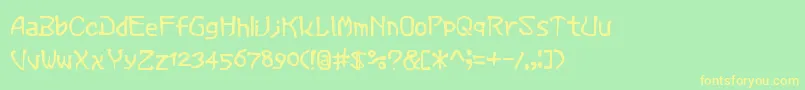 VerminMagic Font – Yellow Fonts on Green Background