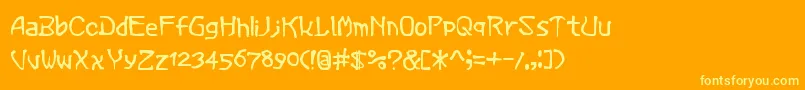 VerminMagic Font – Yellow Fonts on Orange Background