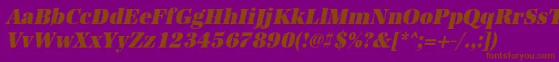 UrwantiquatultbolextnarOblique Font – Brown Fonts on Purple Background