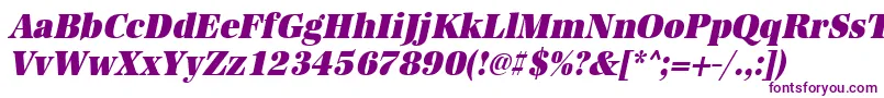 UrwantiquatultbolextnarOblique Font – Purple Fonts on White Background