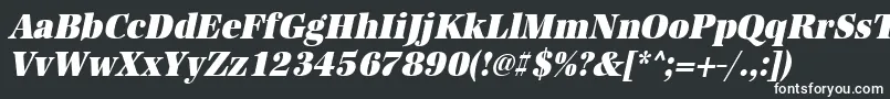 Шрифт UrwantiquatultbolextnarOblique – белые шрифты