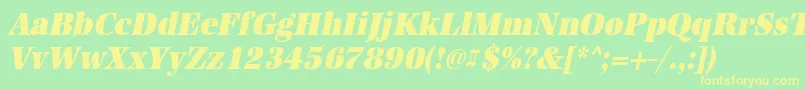 Подробнее о шрифте UrwantiquatultbolextnarOblique Шрифт UrwantiquatultbolextnarOblique – жёлтые шрифты на зелёном фоне