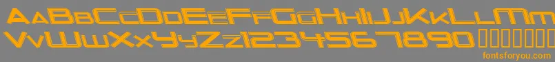 OuterLimitsExtendedItalic Font – Orange Fonts on Gray Background