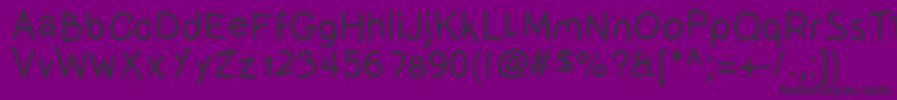 Olivessanspimientolight-Schriftart – Schwarze Schriften auf violettem Hintergrund
