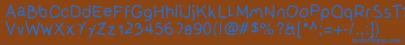 Шрифт Olivessanspimientolight – синие шрифты на коричневом фоне
