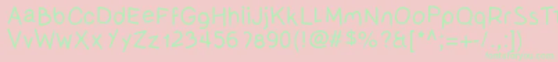Olivessanspimientolight Font – Green Fonts on Pink Background