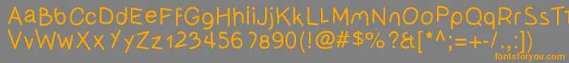Olivessanspimientolight Font – Orange Fonts on Gray Background